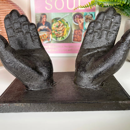 Cast Iron Hands Cookbook Stand