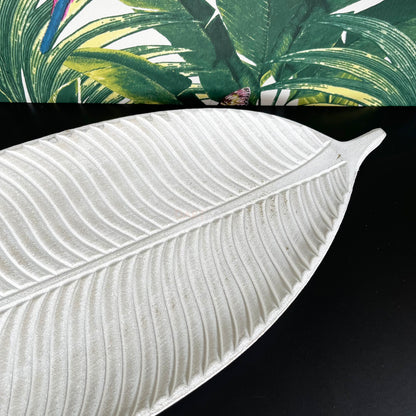 White Wooden Leaf Tray