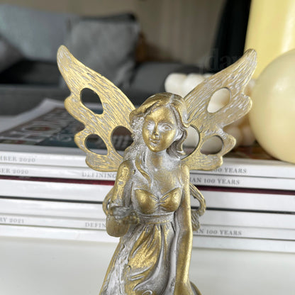 Gold Shelf Sitting Fairy Ornament