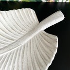 White Wooden Ovate Leaf Tray