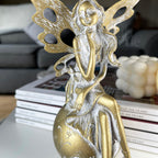 Gold Fairy On Ball Ornament