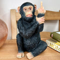 Black Cheeky Monkey Ornament Medium