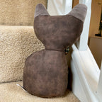 Brown Cat Doorstop With Bow Tie