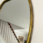 Industrial Gold Barrel Wall Mirror Large