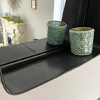 Industrieller Wandspiegel und Regal aus Metall