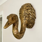 Goldene Strauß-Wanddekoration