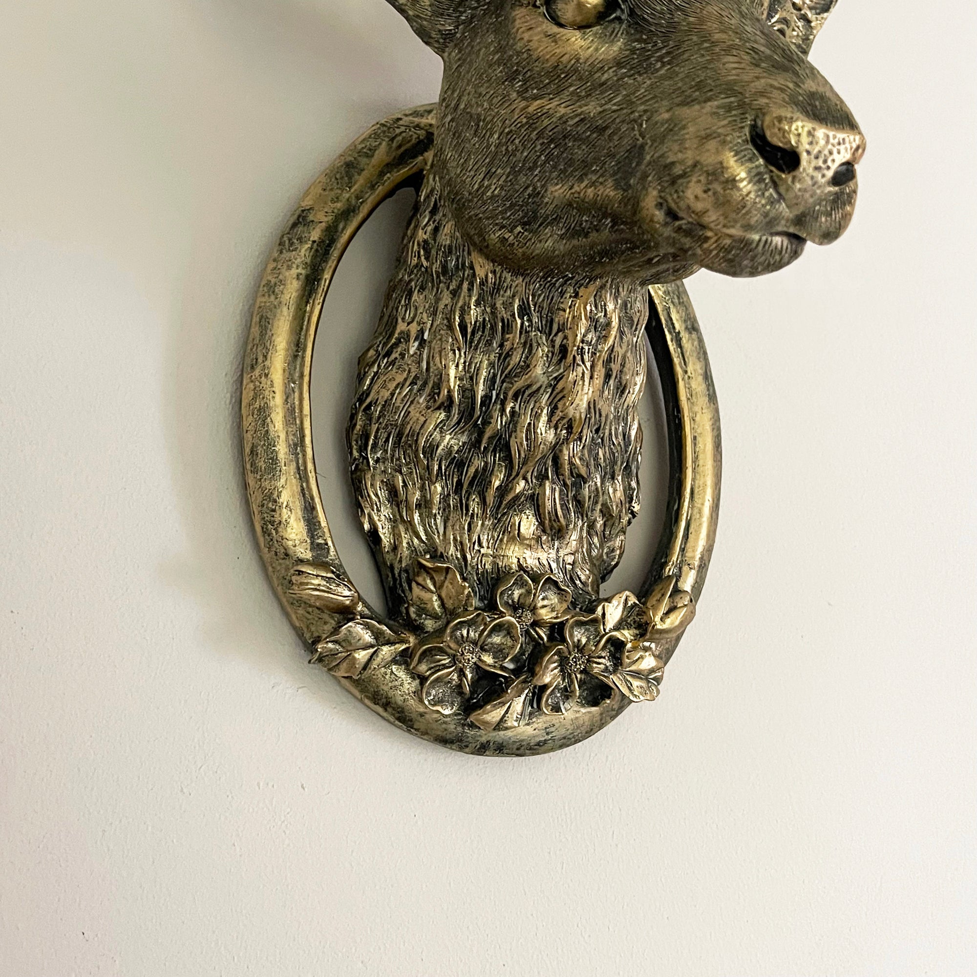 Antique Gold Stag Wall Head Large