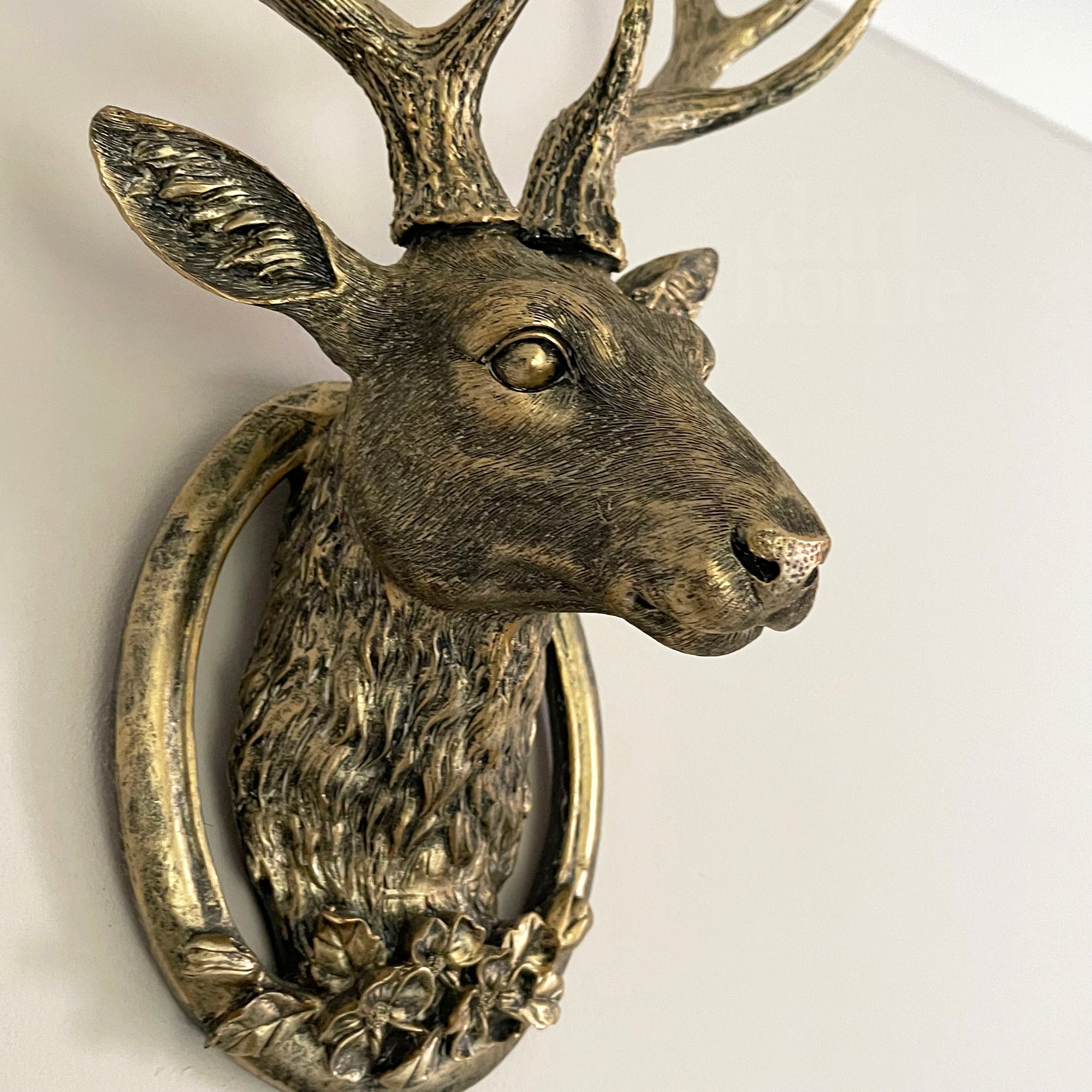 Antique Gold Stag Wall Head Large