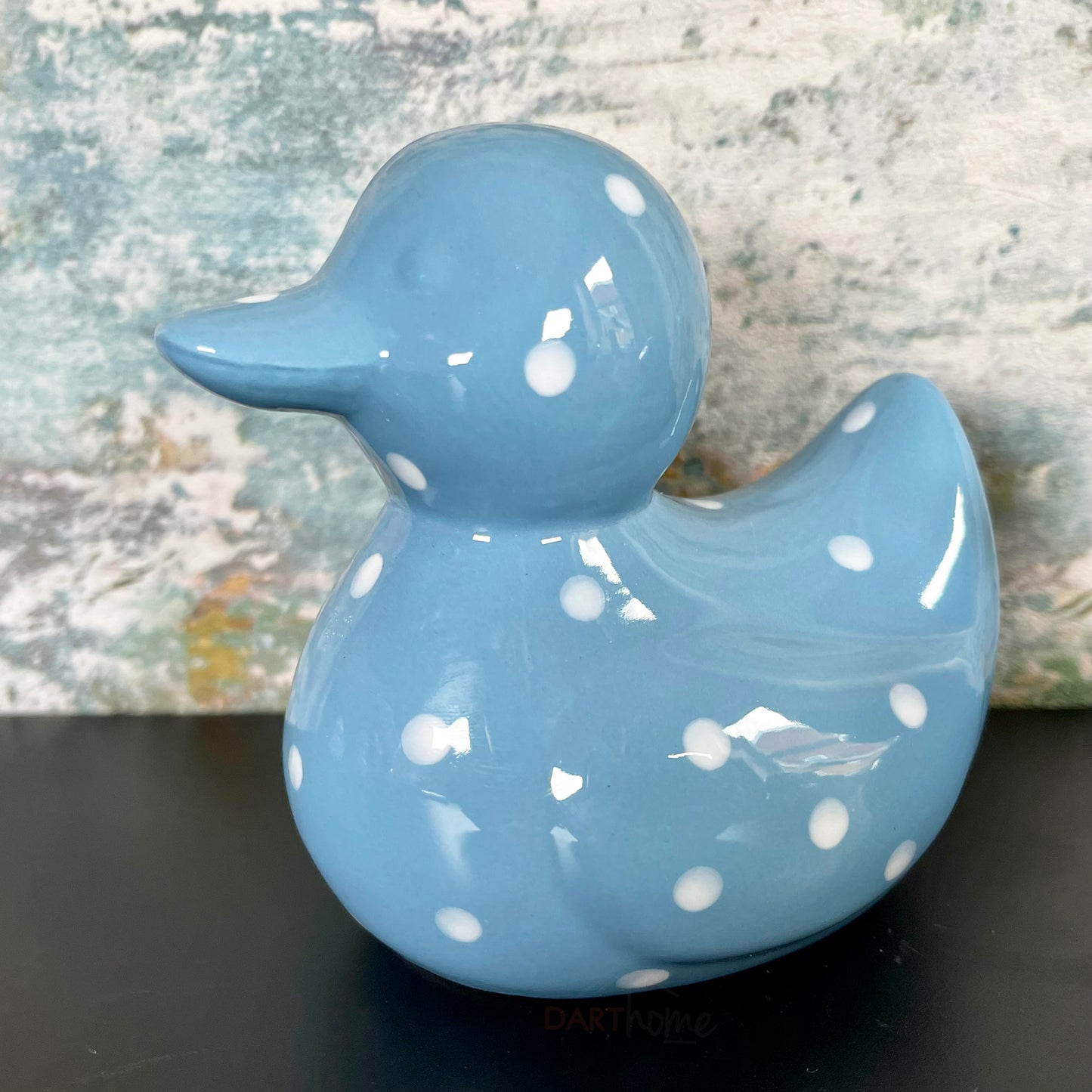 Set Of 3 Blue Polka Dot Duck Family Ceramic