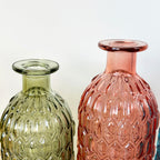 Set Of 4 Coloured Bottle Vases