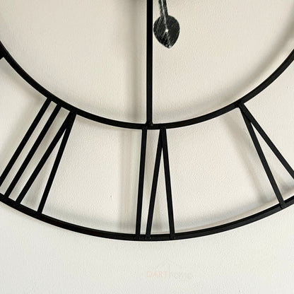 Black Skeleton 60cm Wall Clock