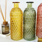 Set Of 4 Coloured Bottle Vases