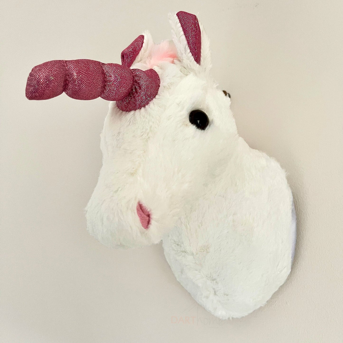 White Plush Unicorn Head