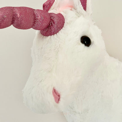 White Plush Unicorn Head