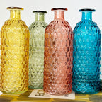Set Of 4 Coloured Bottle Vases