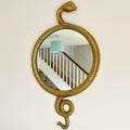 Gold Metal Snake Wall Mirror