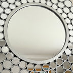 Silberner runder Bubble-Wandspiegel
