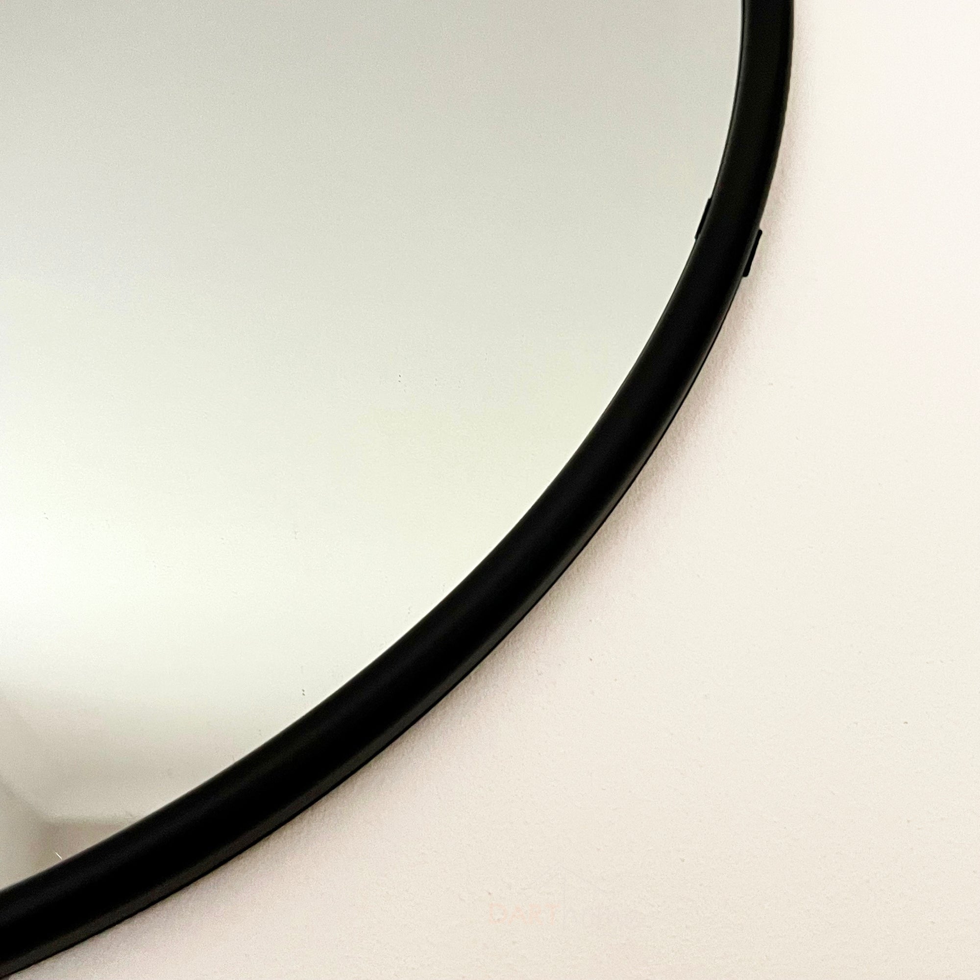 Black Round Wall Mirror 50cm x 50cm