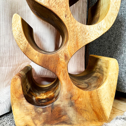 Weinregal aus Teakholz für 8 Flaschen