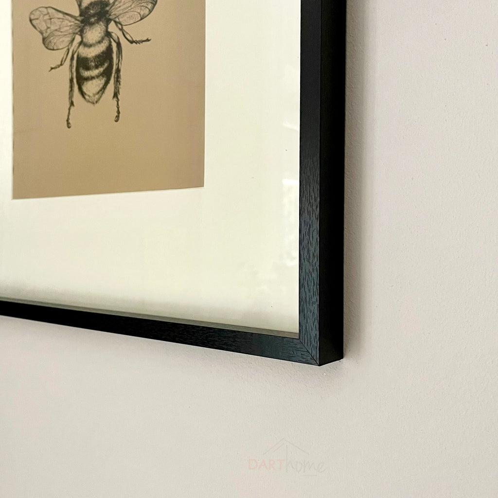 Gold & Black Queen Bee Square Framed Print