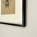 Gold & Black Queen Bee Square Framed Print