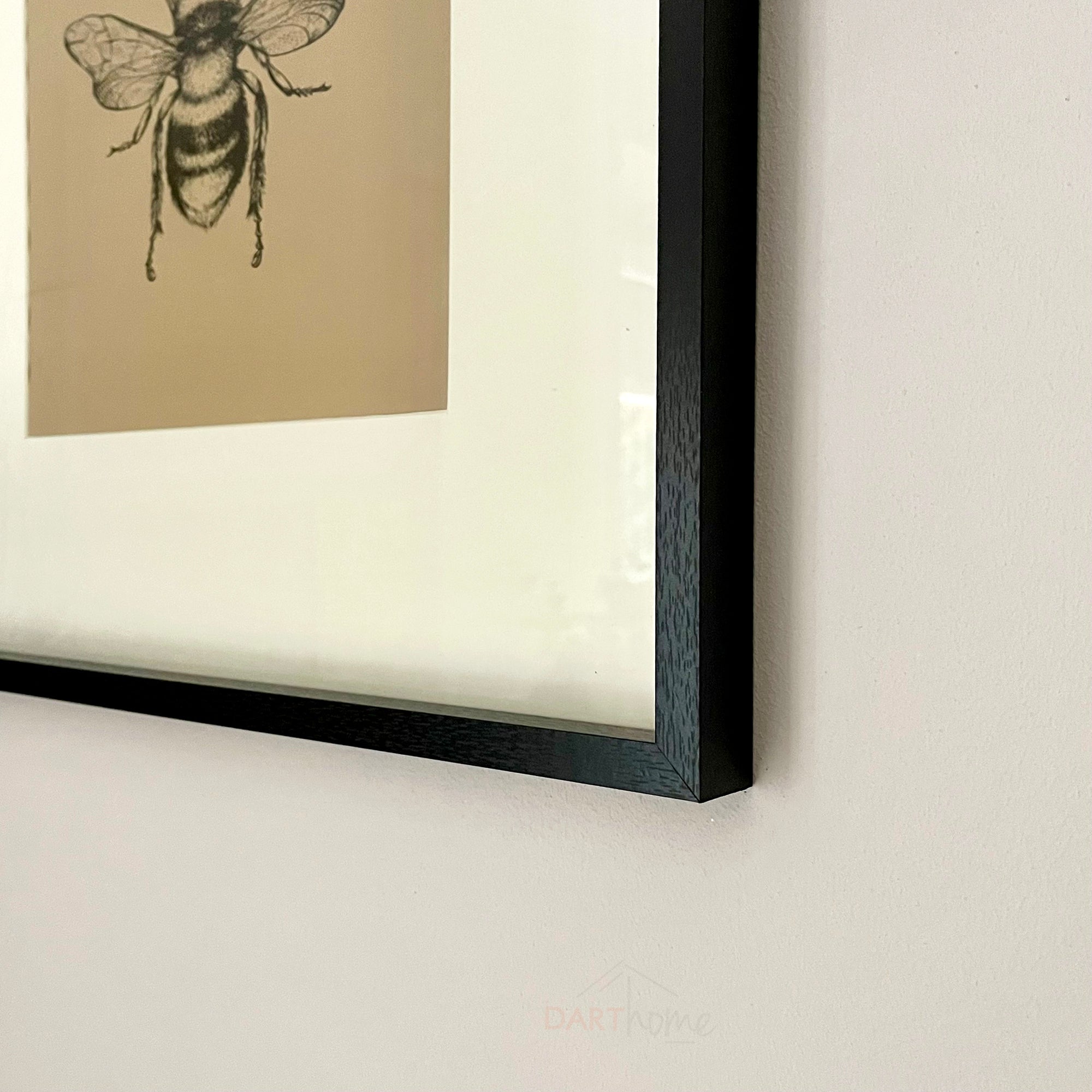Gold & Black Queen Bee Square Framed Print