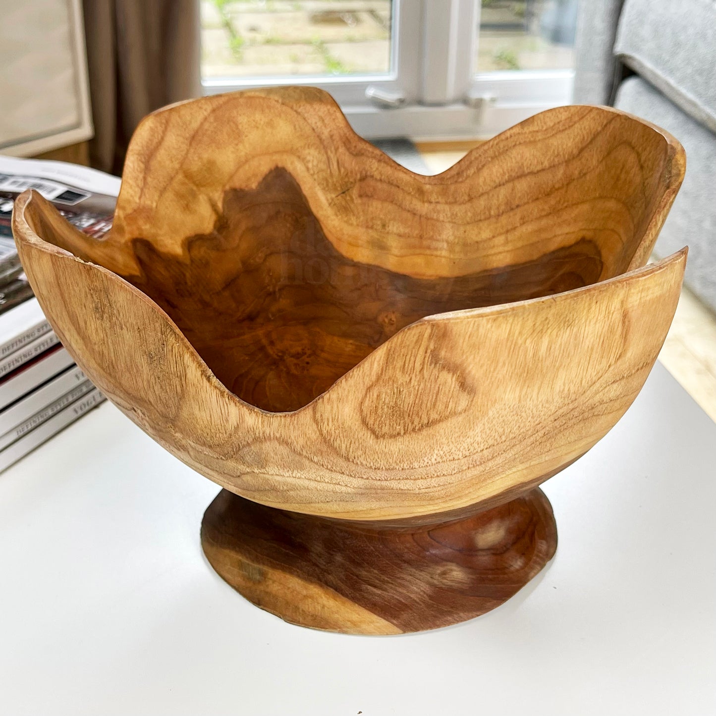 Teak Wood Buttercup Bowl