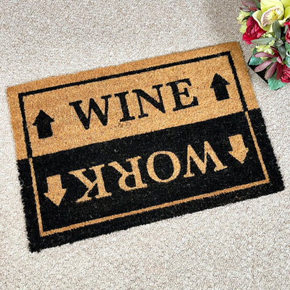 Wine Work Coir Doormat