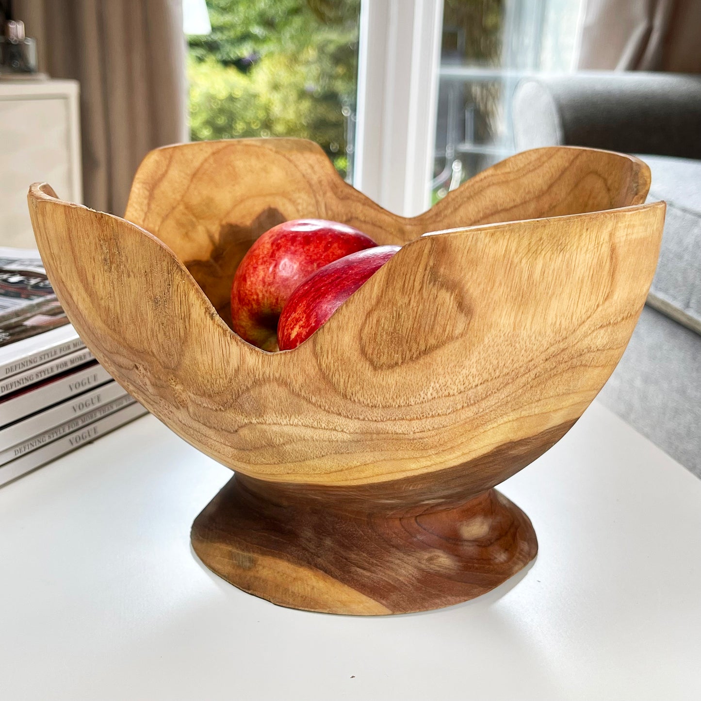 Teak Wood Buttercup Bowl