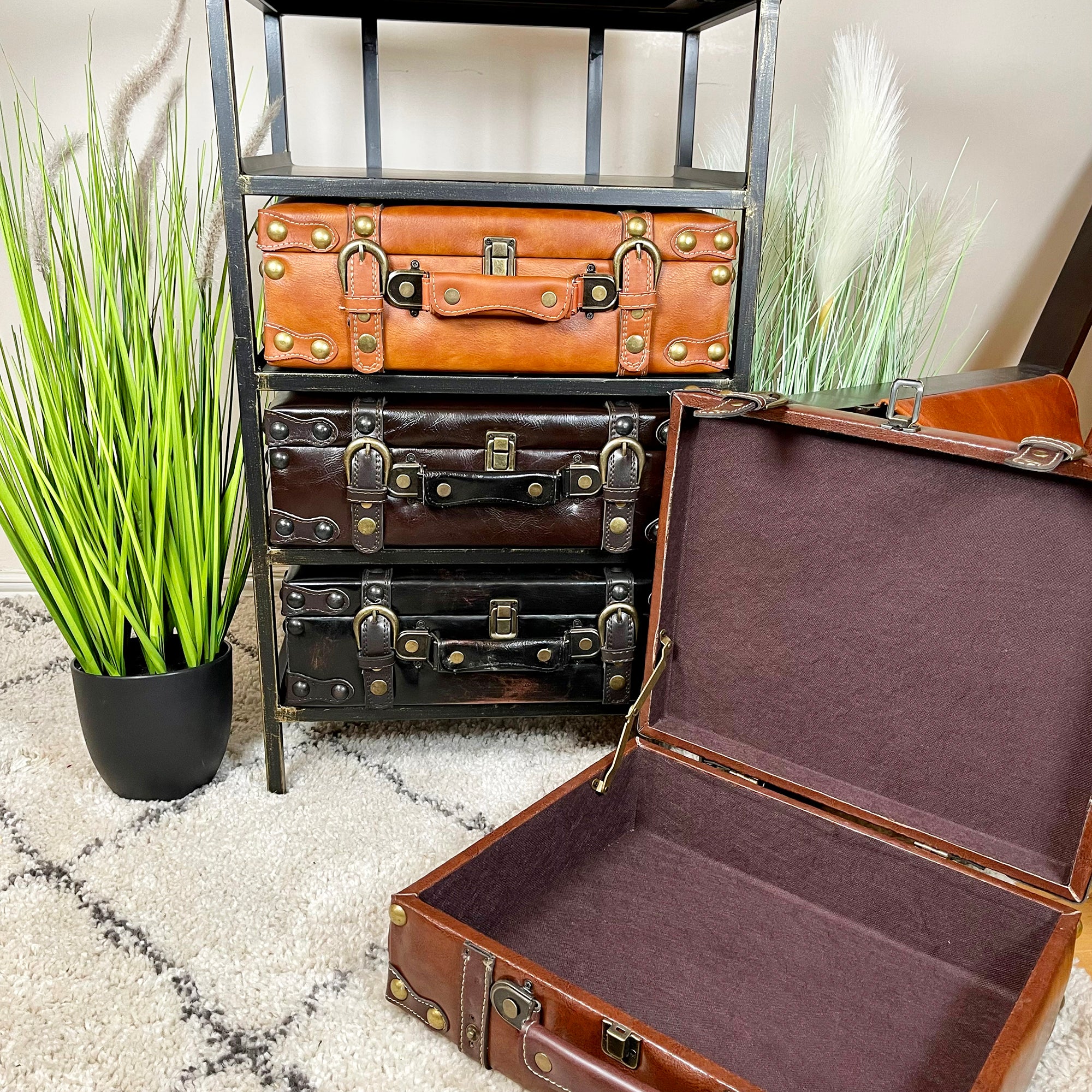 Vintage 4 Drawer Suitcase Cabinet