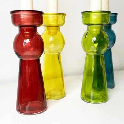 Set mit 4 farbigen Blasen-Kerzenhaltern