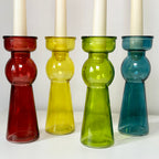 Set mit 4 farbigen Blasen-Kerzenhaltern