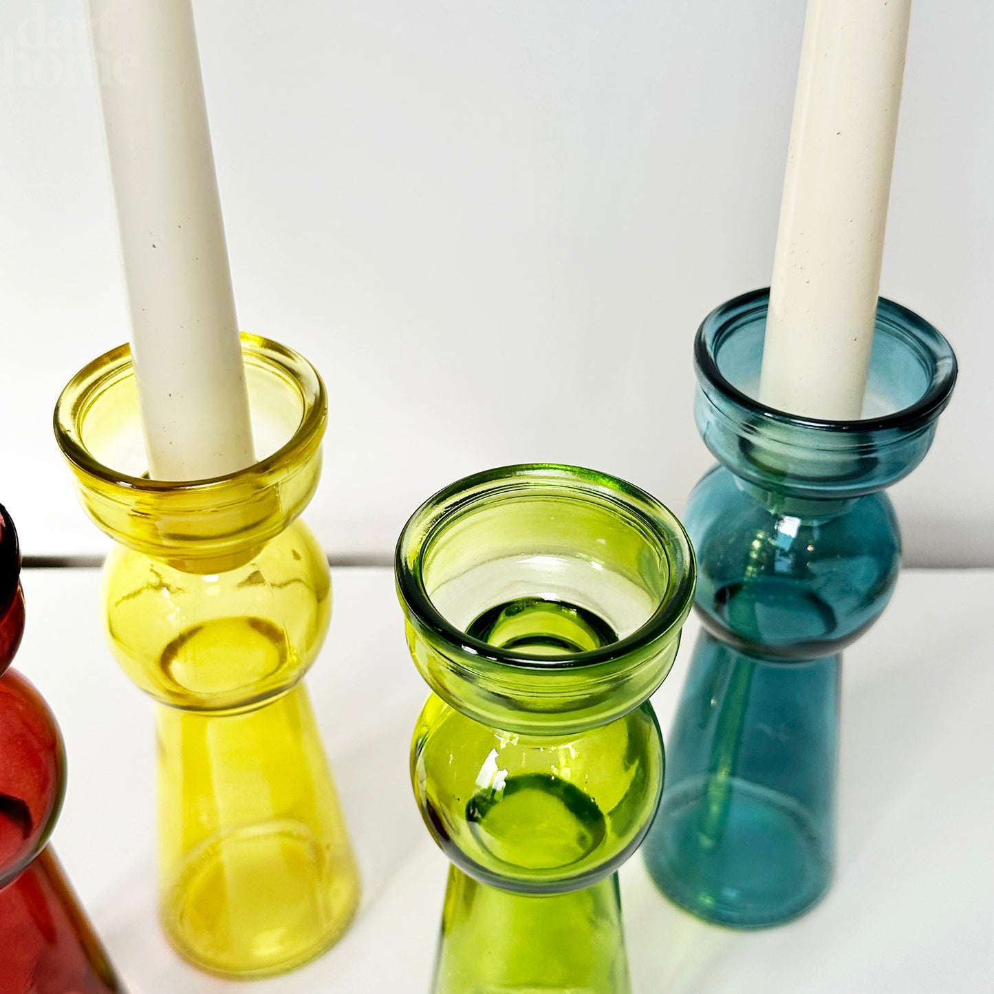 Set mit 4 farbigen Blasen-Kerzenhaltern