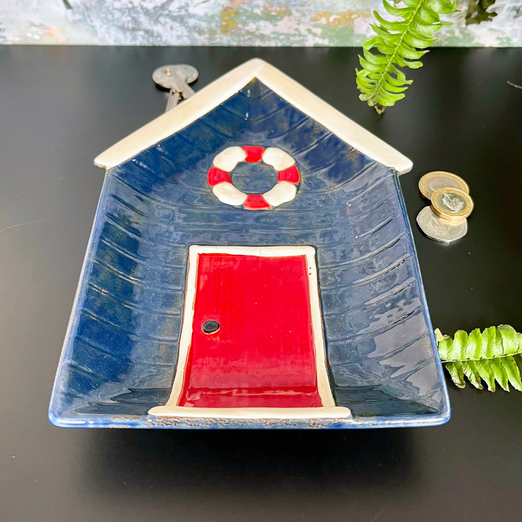 Ceramic Beach Hut Trinket Dish