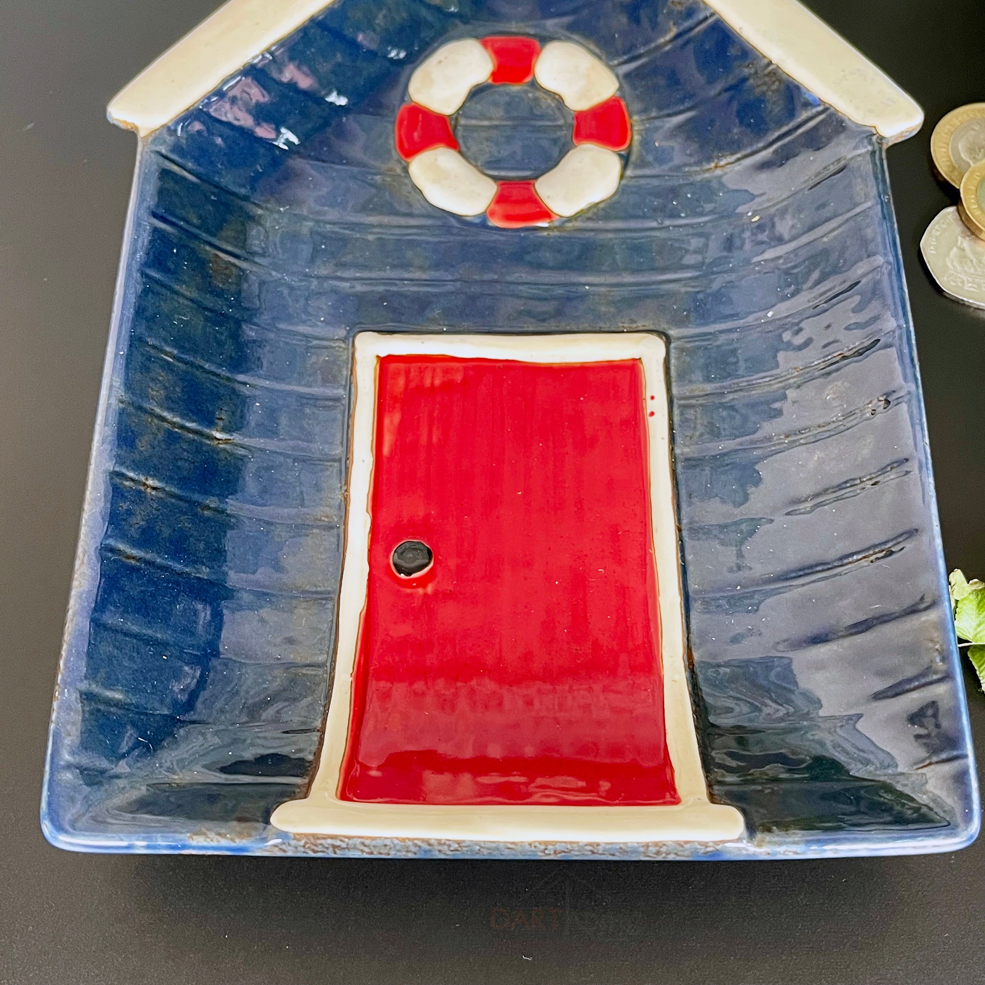 Ceramic Beach Hut Trinket Dish
