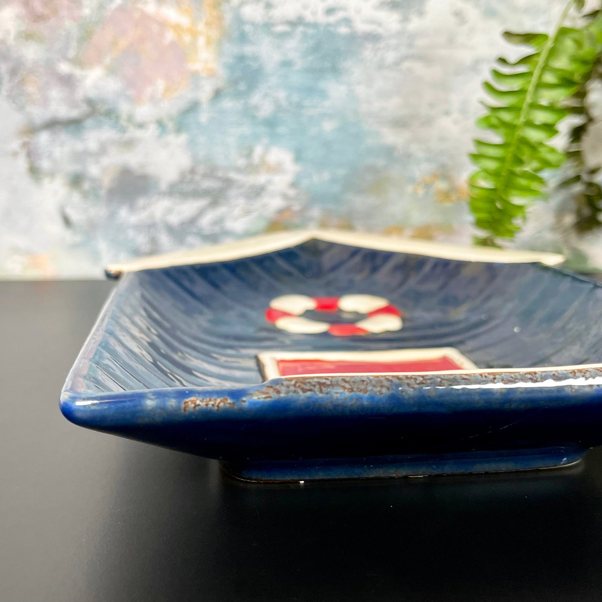 Ceramic Beach Hut Trinket Dish