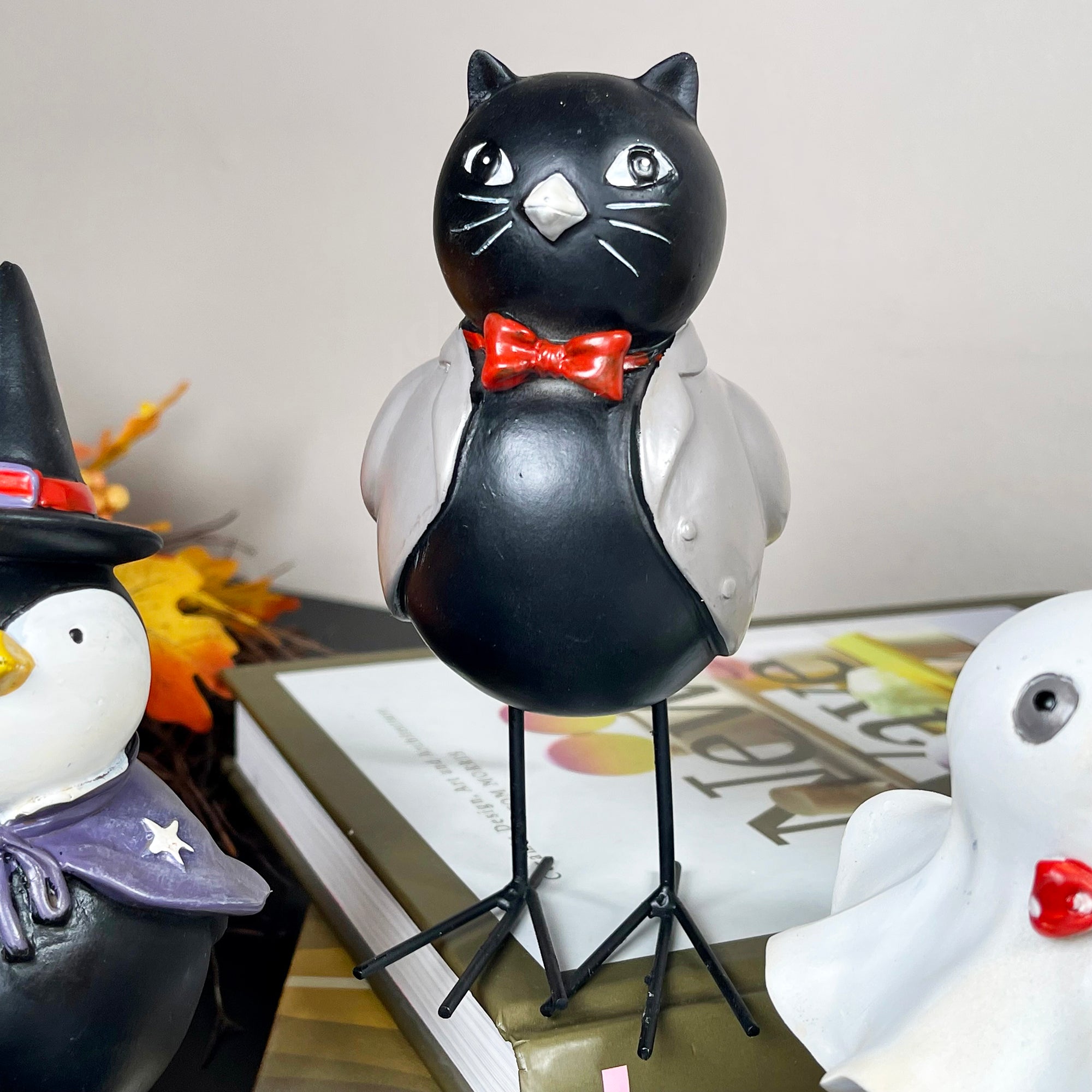 Fancy Dress Halloween Bird Figurines Set Of 4