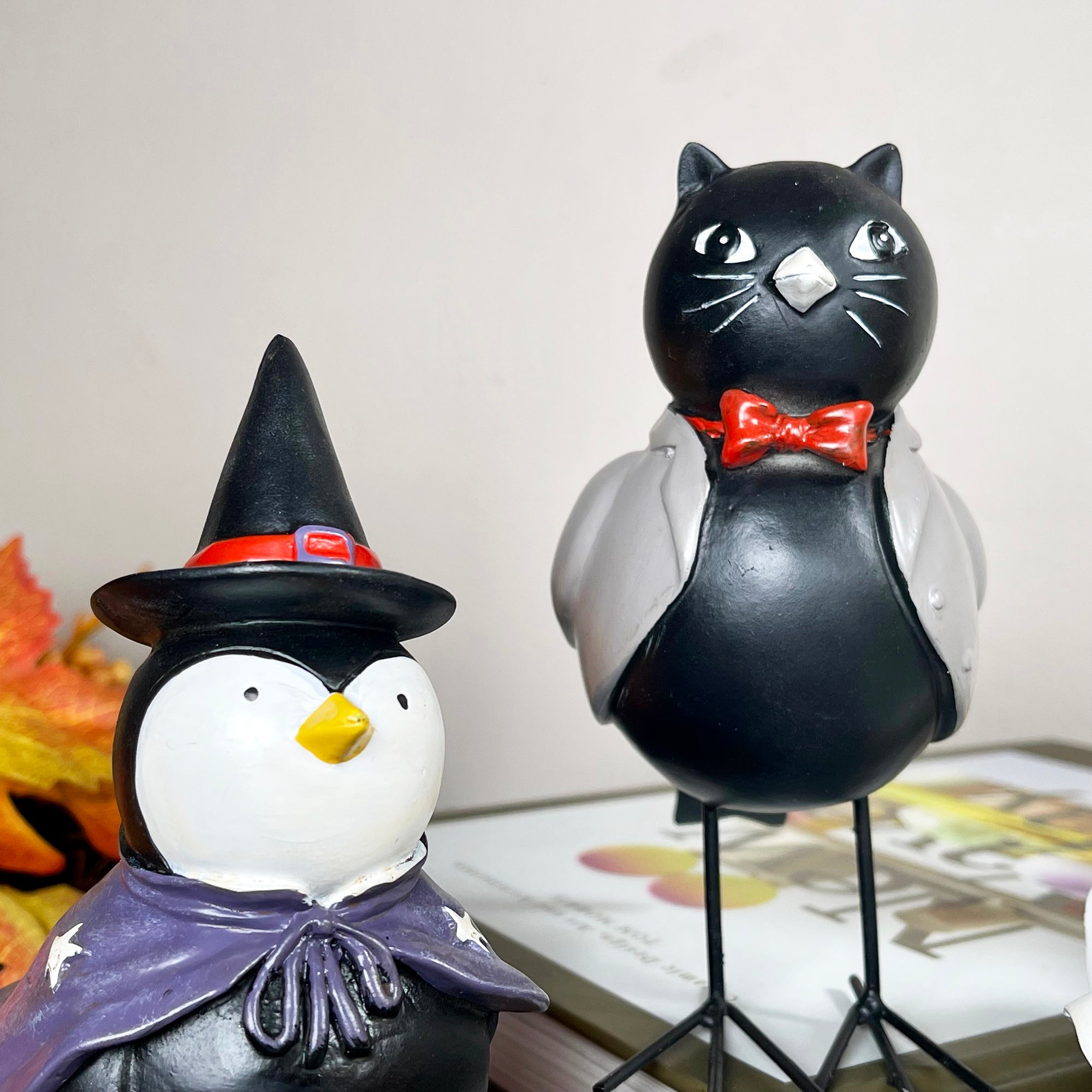 Fancy Dress Halloween Bird Figurines Set Of 4