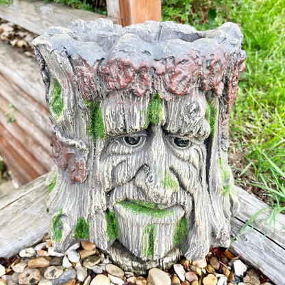 Greenman Tree Stump Planter