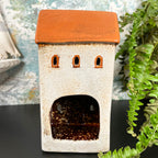 Ceramic Grey House Tea Light Holder