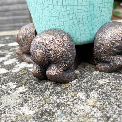 Set Of 3 Rabbit Plant Pot Feet