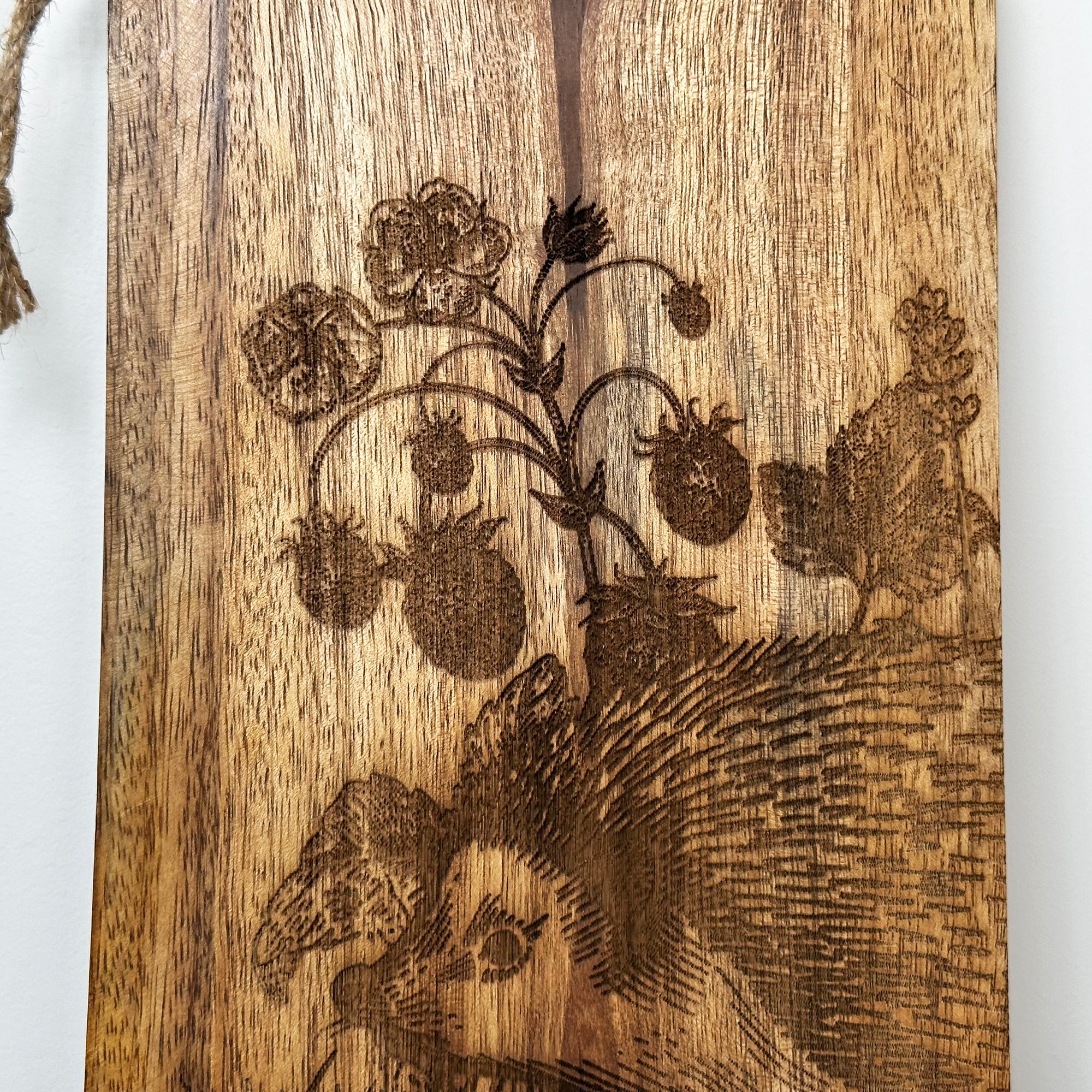 Graviertes Woodland Igel Servierbrett