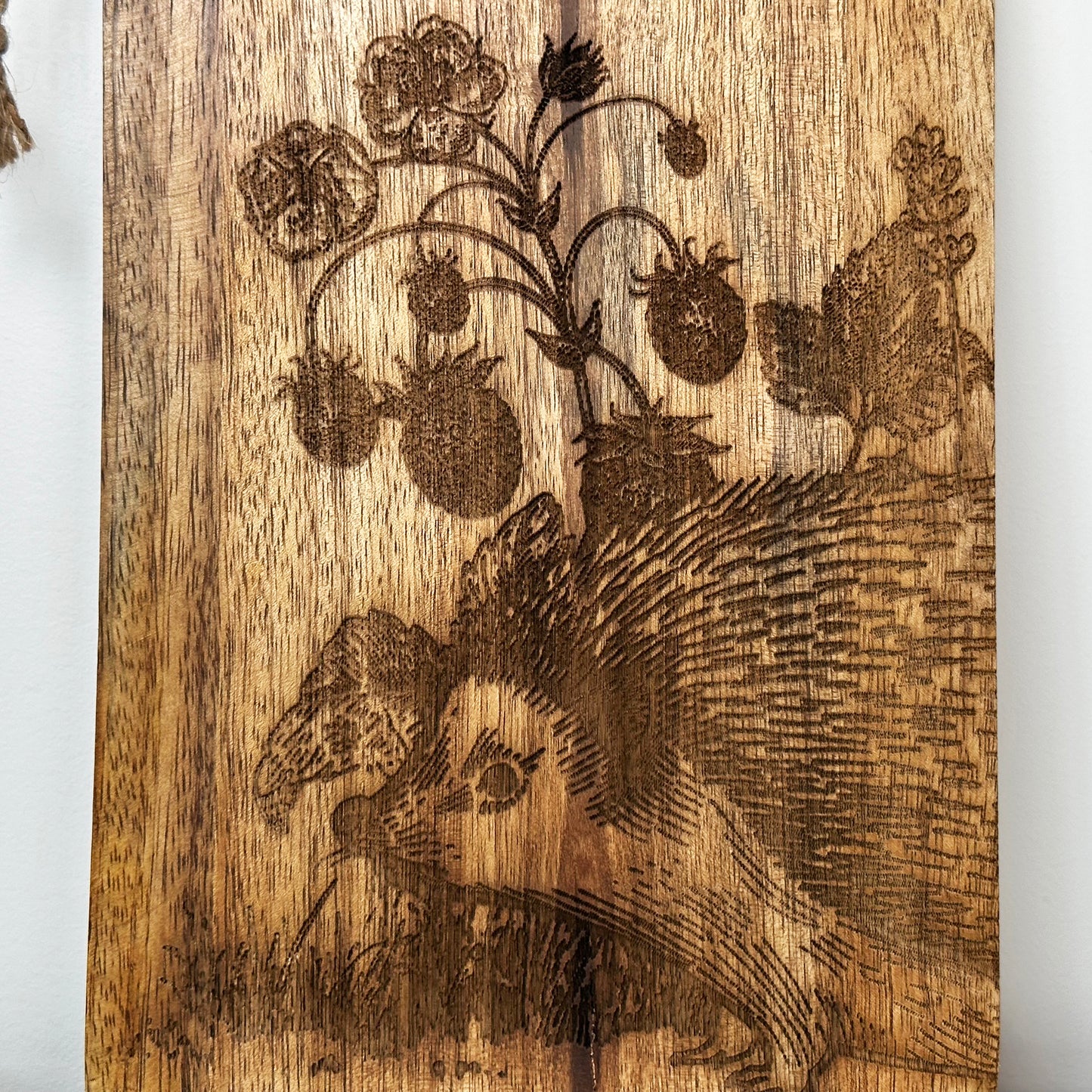 Engraved Woodland Hedgehog Serving Board