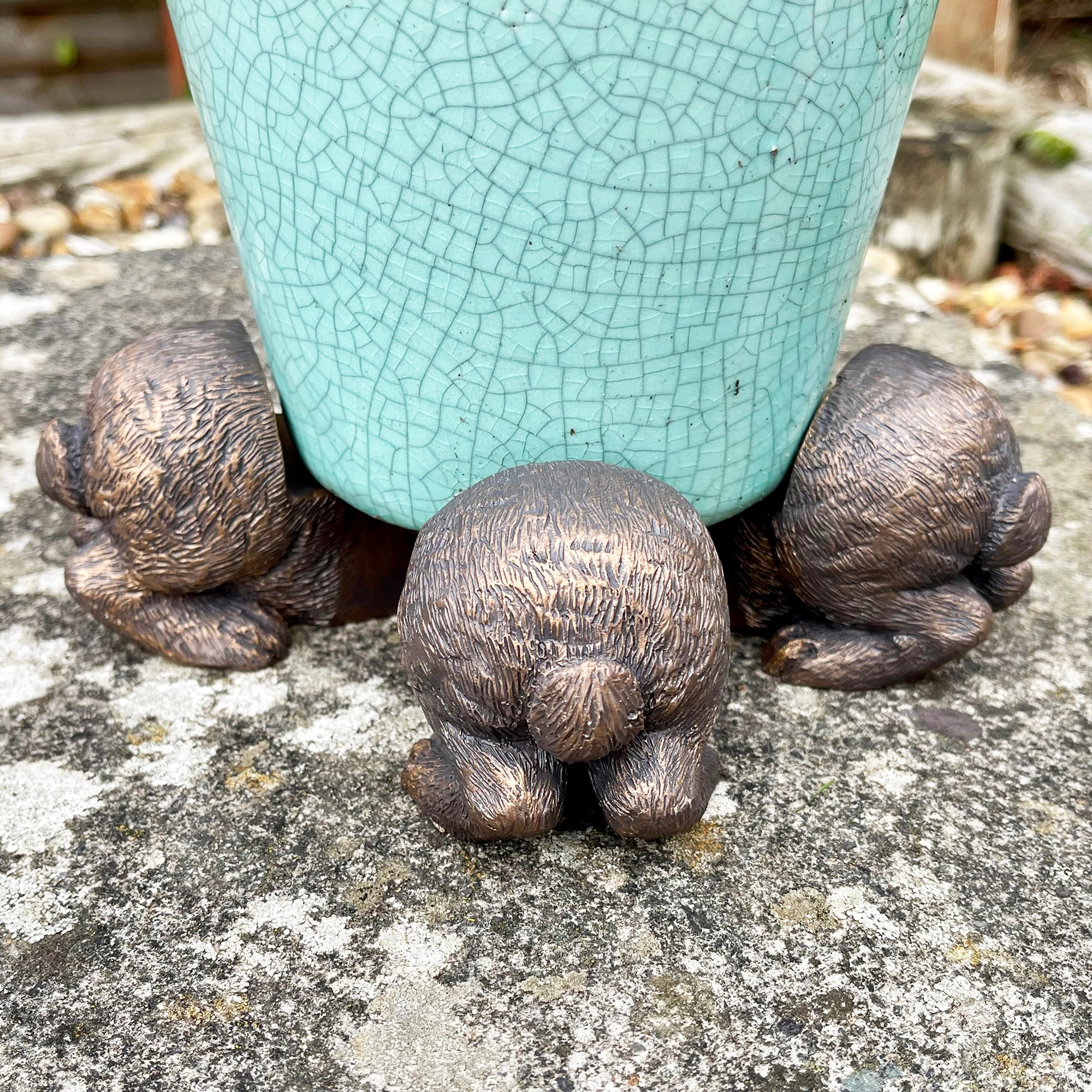 Set Of 3 Rabbit Plant Pot Feet