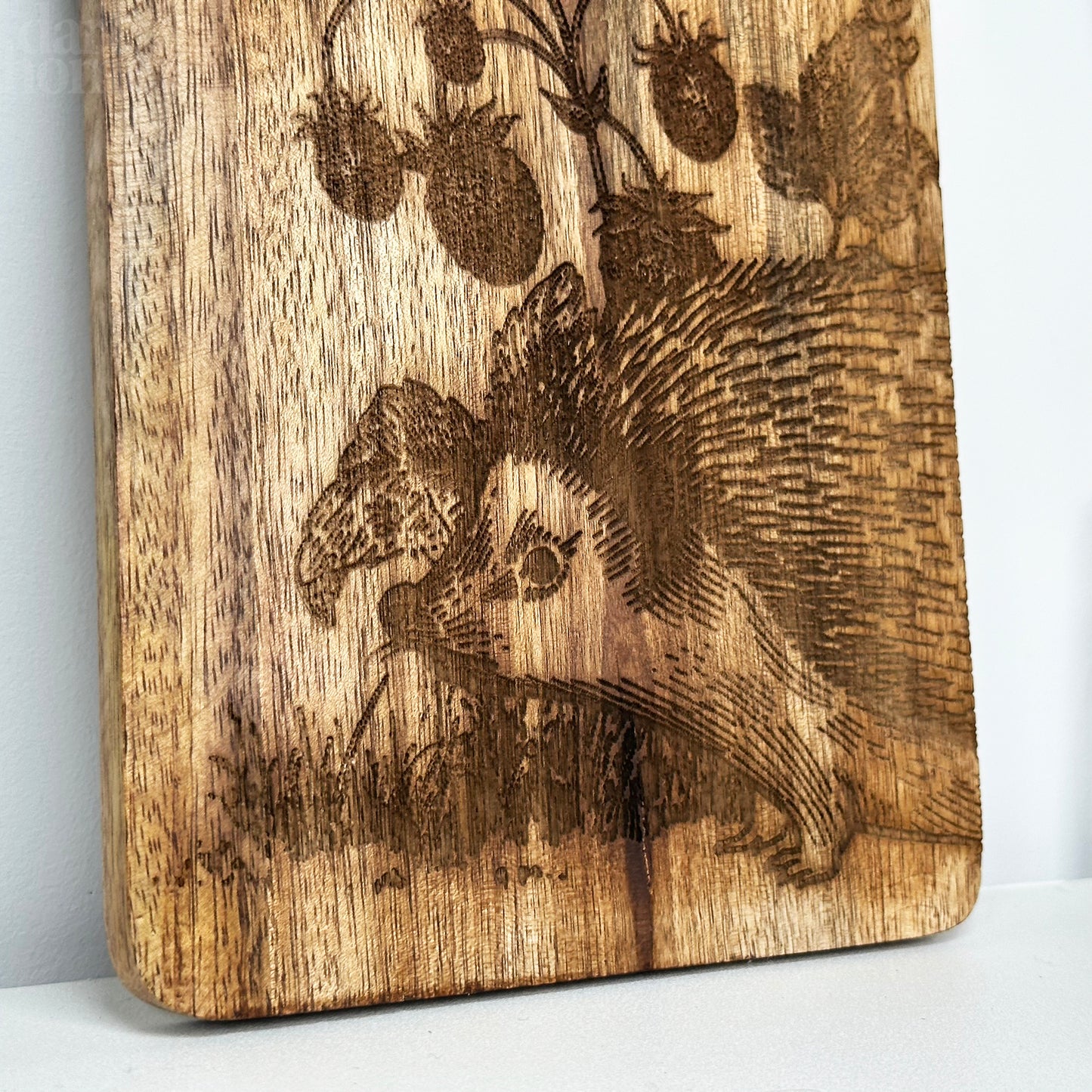 Engraved Woodland Hedgehog Serving Board