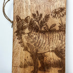 Engraved Woodland Fox Serving Board