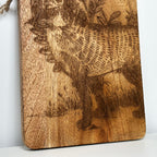 Engraved Woodland Fox Serving Board