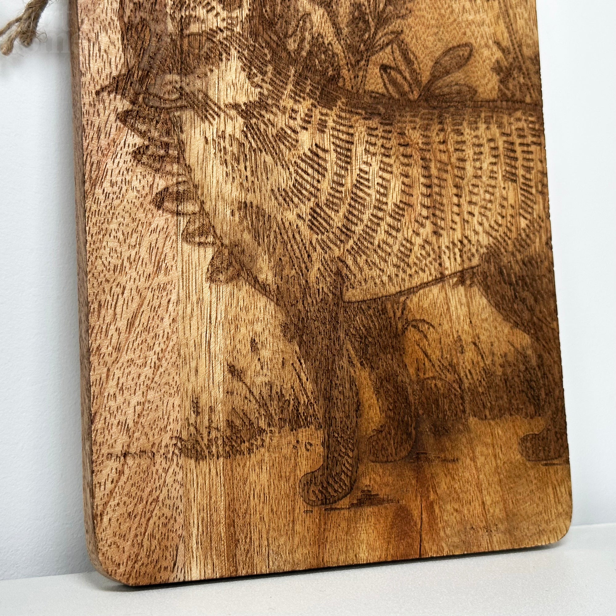 Engraved Woodland Fox Serving Board