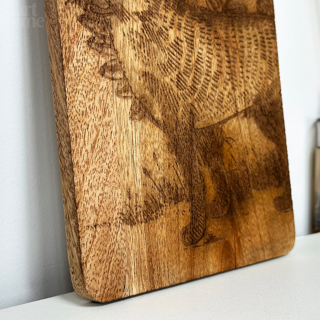 Engraved Woodland Fox Serving Board