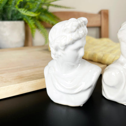 Roman Bust Salt & Pepper Shakers Set